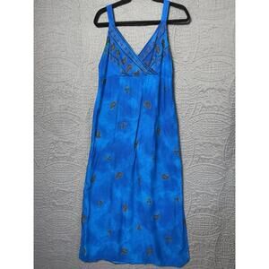 Sheri Martin Dress  Vibrant Floral Rayon Y2K Vintage 90s Asian Frog Closure